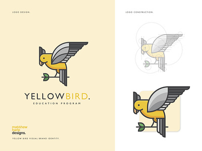 YellowBird Education Program Logo Design. branding design graphic design icon identity design illustrator logo logo design logodesign logomark