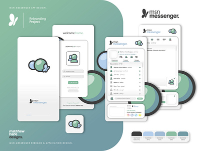 Msn Messenger Rebrand Concept app design brand identity logo design ui ux
