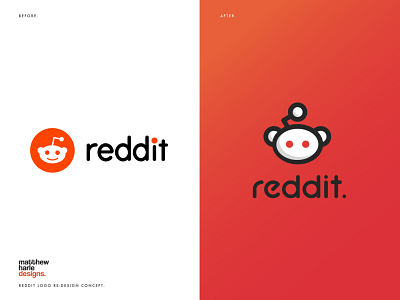 Reddit Logo Re-design. brand identity logo logo design logodesign redesign