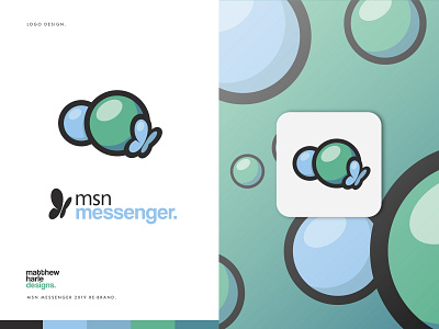 MSN Messenger - Rebrand Project - Logo Design. brand identity branding design graphic design identity design illustrator logo logo design logo designs logodesign