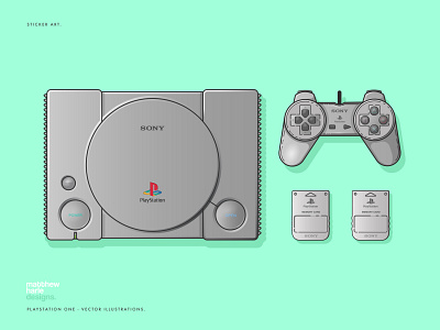 Sony Playstation One - Vector Illustrations