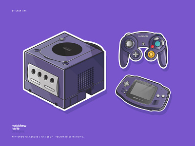 Nintendo GameCube / Gamboy Advance - Vector Illustrations