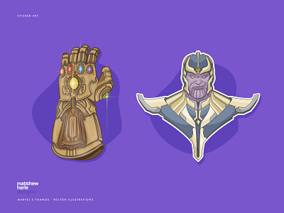 Marvel's Avengers Villain Thanos - Vector Illustrations. design flat vector graphic design illustraion art illustration illustration design illustration digital illustrations illustrator logo logodesign sticker design vector vector artist vector artwork vector design vector graphic vector illustration vectorart