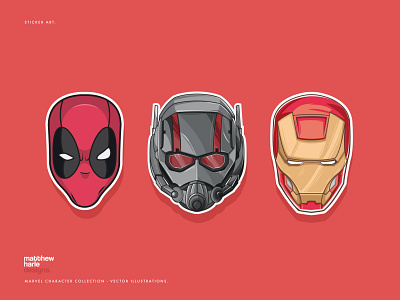 Marvel Character Helmets Collection - Vector