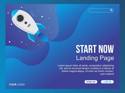 Landing Page app art blue brand branding design graphic design icon identity illustration illustrator logo mobile type ui ux web website