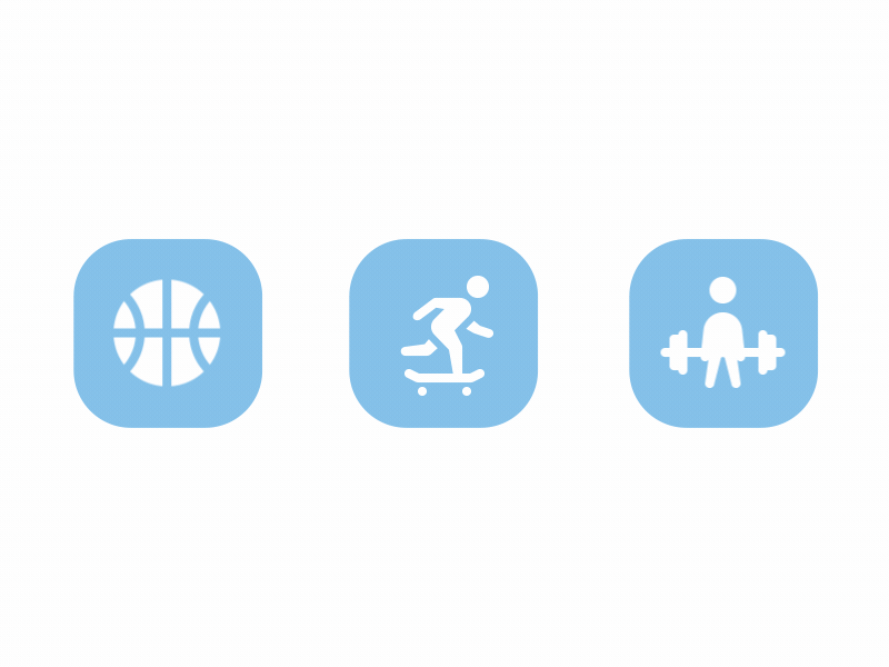 ios glyph icons animated icons animation basketball deadlift icon powerlifting skateboarding sport ui ux vector web