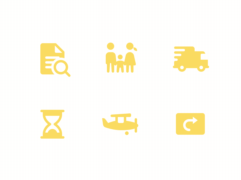 ios glyph animated icons airplane animated animated icon design document family gif glyph hourglass icon ios moving orientation shipping ui ux vector web