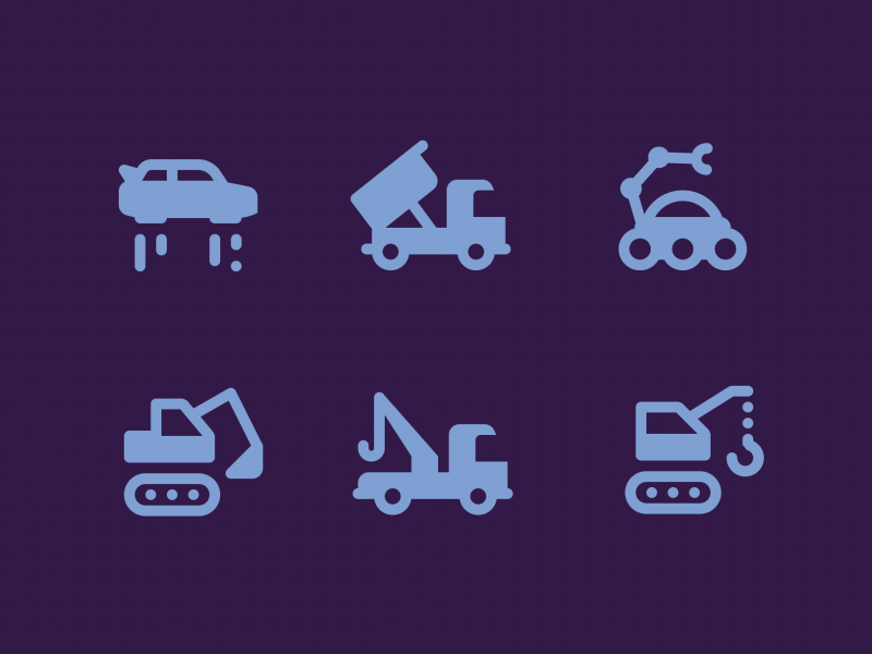 ios-glyph icons animated animation car design gif hover icon ios transport transportation truck ui ux vector vehicles web