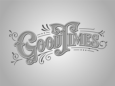old style lettering design good times illustration lettering logo old style retro typography vector