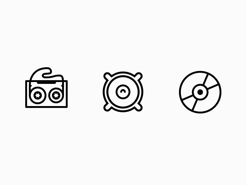 music animated icons animated artwork bass bit cassette cd design dynamic icon motion music tape ui vector web