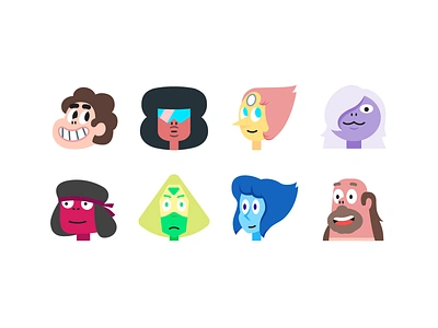 steven universe in color style amethyst art artwork cartoon characters design free garnet greg icon illustration people steven steven universe ui vector web