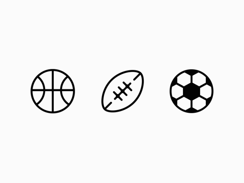 Animated icons animated art artwork ball basketball design football icon illustration rugby soccer sport ui vector web
