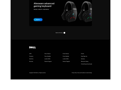 Dell Landing Page Footer Redesign app design footer landing page web