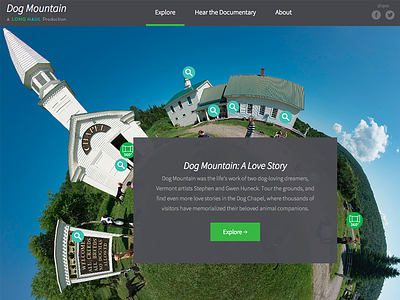 Dog Mountain documentary interactive panorama website