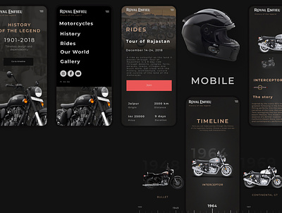 Mobile app design concept (Check out protoype video below) app black branding dark design ui ux web