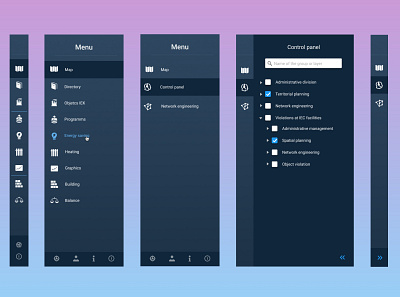 Side navigation menu for ongoing project (UI/UX) icons iconset ongoing side side navigation sidebar sidebar menu ui ux web