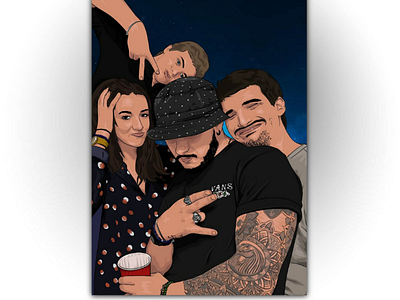 Friends illustration design drawing art