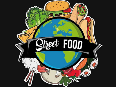 Street Food logo illustration