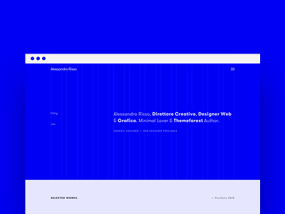 Personal Portfolio blue portfolio minimal semplice semplicelabs web design
