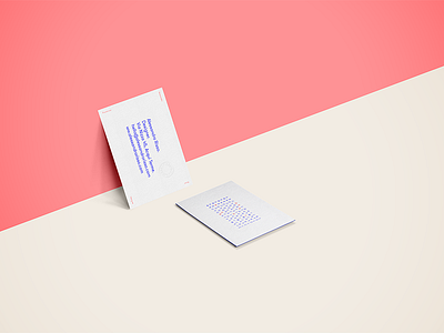 Business Cards — Behance blue graphic design minimal salmon typo