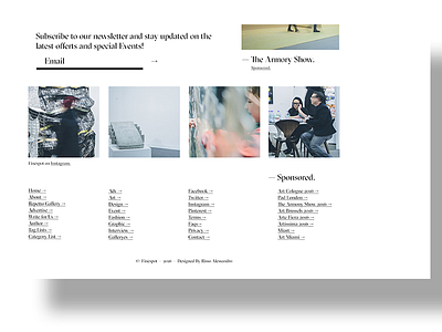 Finespot Footer advertising instagram module good typo magazine minimal web design