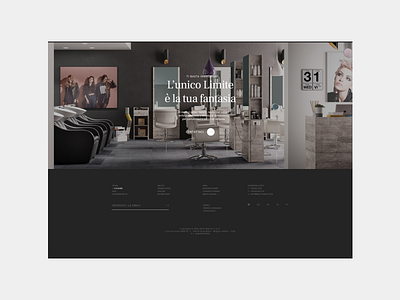 Meletti Footer clean design clean typo footer footer design hairdressers minimal minimal design typo website responsive