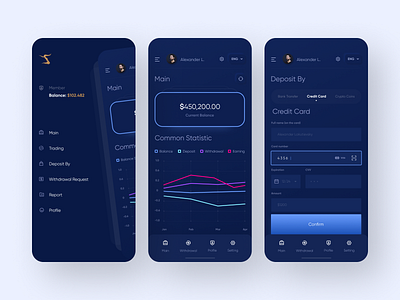Finance and Investment App 2020 trend animation app appdesign appdesigner application application ui design ios ios app mobile mobile ui ui ux web