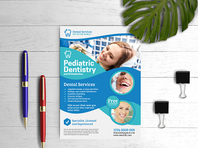 Dental Flyer blue business circle circles class classy clean corporate dental dentist doctor flyer happiness health medical multipurpose object objects pharmaceutical professional