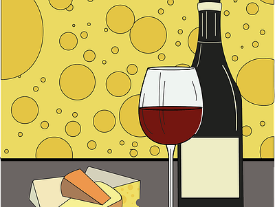 Cheese & Wine | Fanzine Design design fanzine design illustration magazine design vector