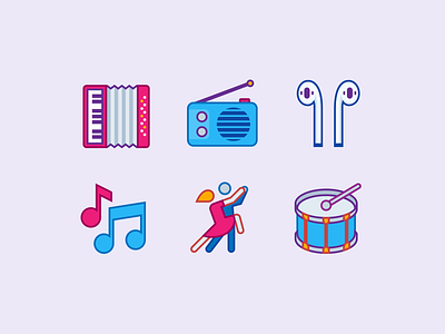 Music icons in Office Style icon design icons icons pack music vector