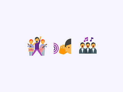 Music Icons in Color Style