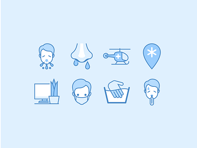 Healthcare icons in BlueUI Style coronavirus covid19 healthcare icon design icons icons pack ui
