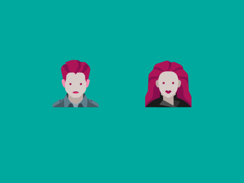 Twilight Characters Icons color icon design icons vector