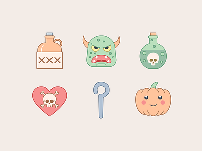 Halloween Icons in Office Style design flat icon design icons icons pack minimal vector
