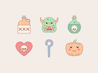 Halloween Icons in Office Style