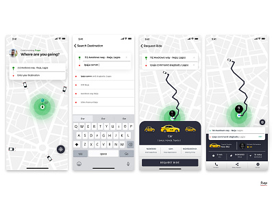 Hailing Ride app taxiapp ui design uxdesign