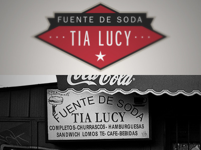 Tia Lucy branding logo restaurant sandwich typography