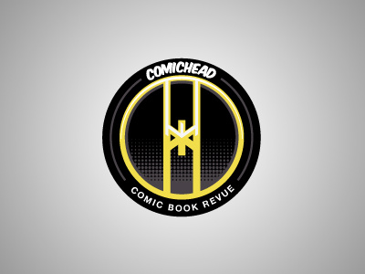 Comichead branding comic crest design logo