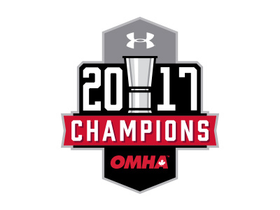 OMHA Champs brand championship crest hockey logo