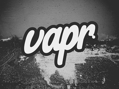 Vapr black and white brand hand logo street vapour vapr vector