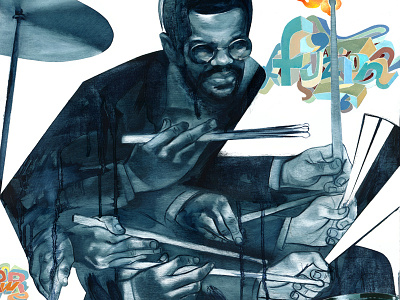Billy Cobham art drummer jazz joe morse music portrait