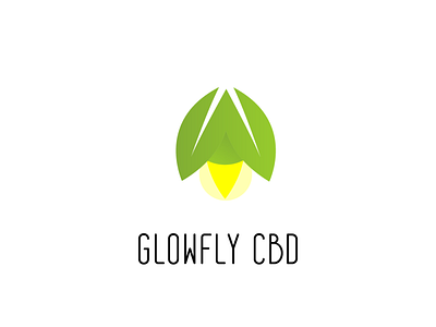 GlowFly CBD COSMETICS branding flat graphic design illustrator logo minimal vector