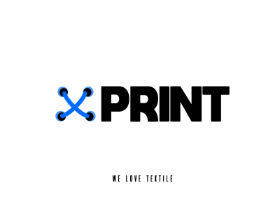 X-PRINT TEXTILES branding flat illustrator logo minimal vector