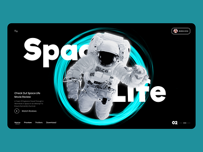 Space Life Landing Page design designer illustration typography ui ui ux uidesign uiux web webdesign