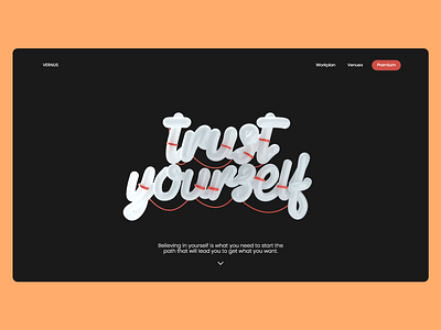 Trust Yourself Landing Page branding design designer illustration typography ui ux uidesign uiux web webdesign