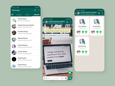 WhatsApp Groups within Groups Concept