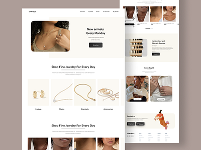 Jewellery Landing Page! branding design designer illustration logo ui ui ux uidesign uiux webdesign