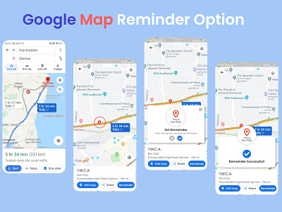 Google map location Remainder. @sammy_samsan branding design designer google google design google maps google ui googlemaps ui uidesign uiux user experience ux