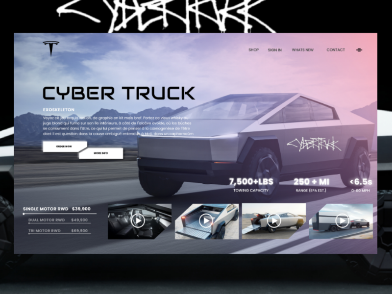 Tesla cyber truck презентация