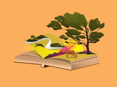 The New Forest (BBC Radio 3) books grain illustration landscape literature texture vector